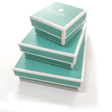 Elegant design custom printing cardboard rigid  jewelry display gift packaging box with lid